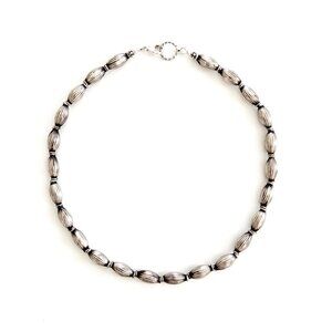 NECKLACE MADE W/ VINTAGE 925 STERLING SILVER BEADS